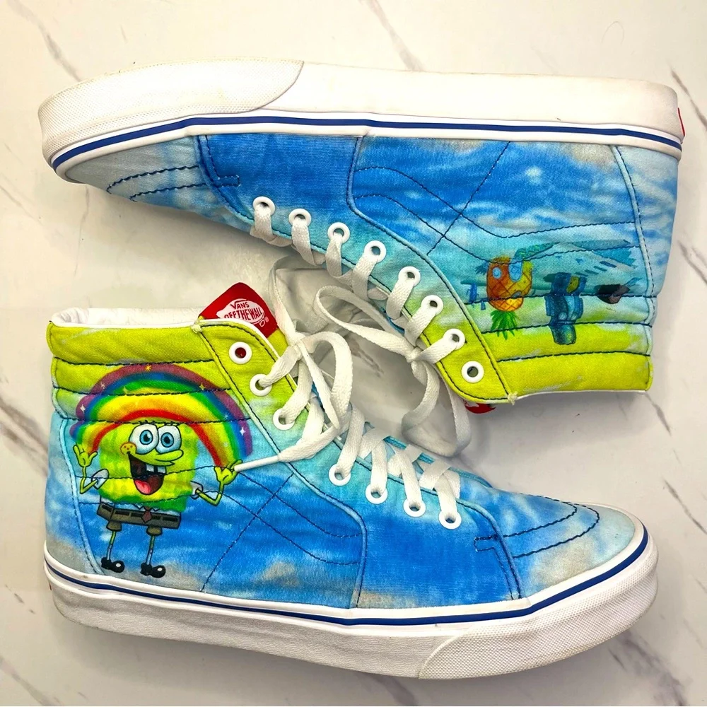 Vans X SpongeBob Sk8-Hi Imagination Sneakers Limited-Edition 2021 Mens 11 - Picture 7 of 12